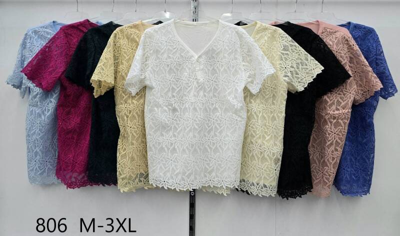 Bluzki damskie Roz M-3XL, Mix Kolor Paczka 12 szt
